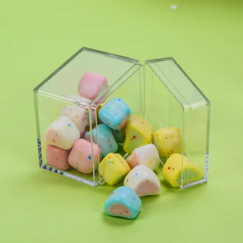 

12Pcs Wedding Transparent Cube Favour Boxes Sweet Candy Cake Gift Bags US