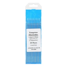 WL20 – électrode en tungstène professionnelle, 2.0% lanthané, pour Machine à souder, outil de soudage (2, 4mm, mm), 10 pièces