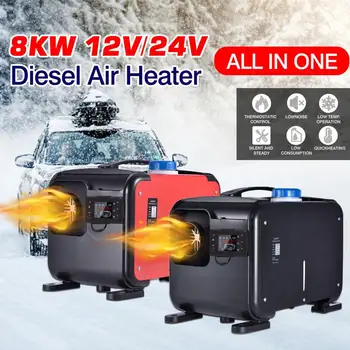 

12V 8KW Universal Car Diesel Fuel Air Parking Heater Black Display For Trucks / Motor-home / Boats / Camper Van Winter Warm