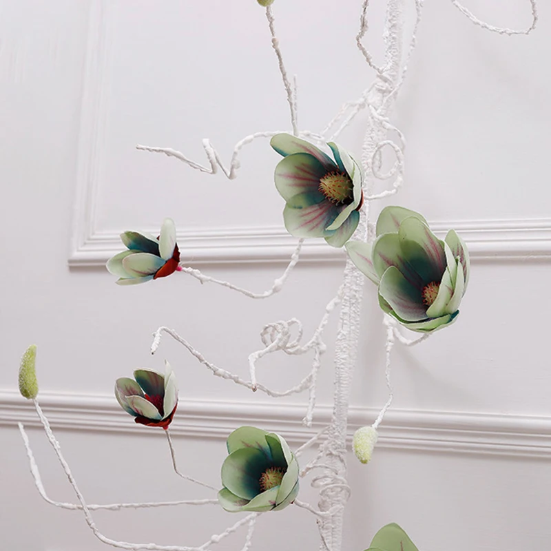 Симуляция Барра бланка Магнолия vid flor falsa sala de estar Decoration de отель boda paisaje arte Fondo Magnolia