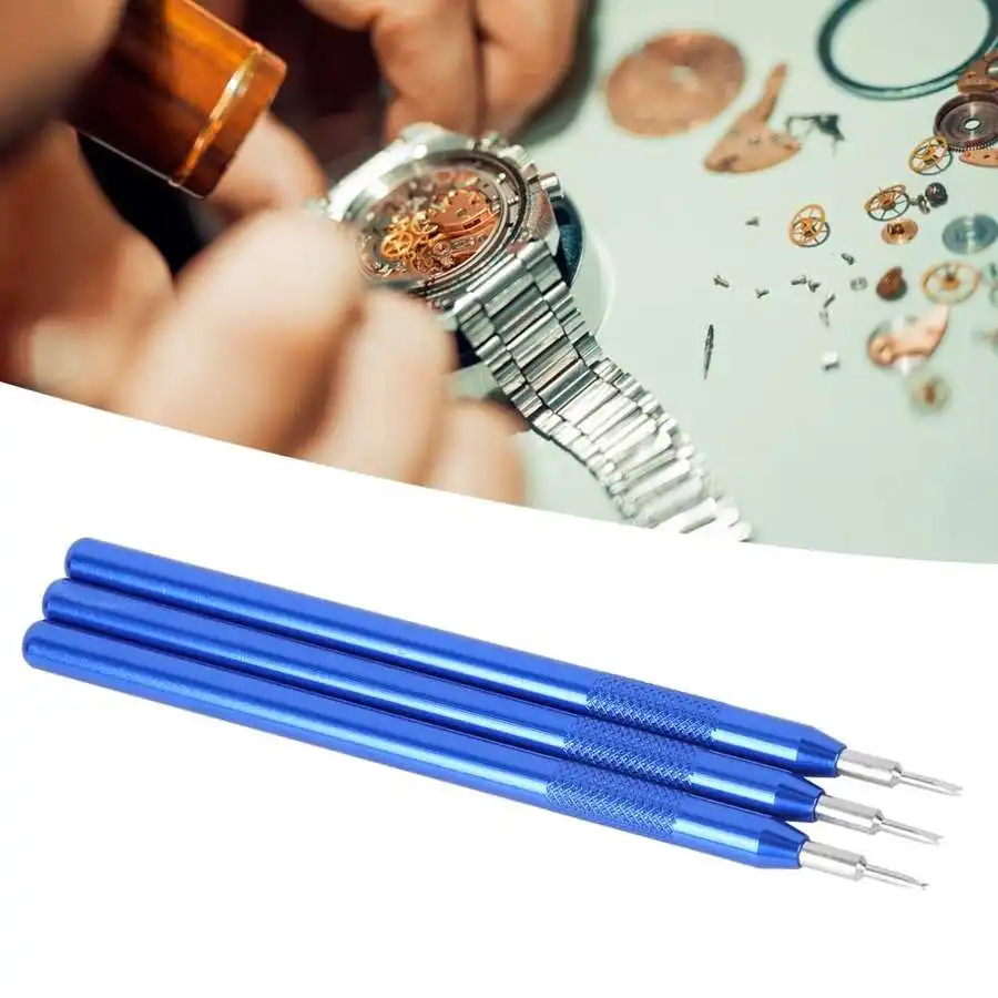 

3Pcs Watch Strap Remove Blue Single Head Strap Remove For Watchmaker Watch Repair Tools