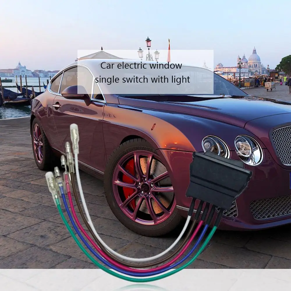 Профессиональный 5Pin 12 для 24В Черный Автомобильный выключатель питания окна с