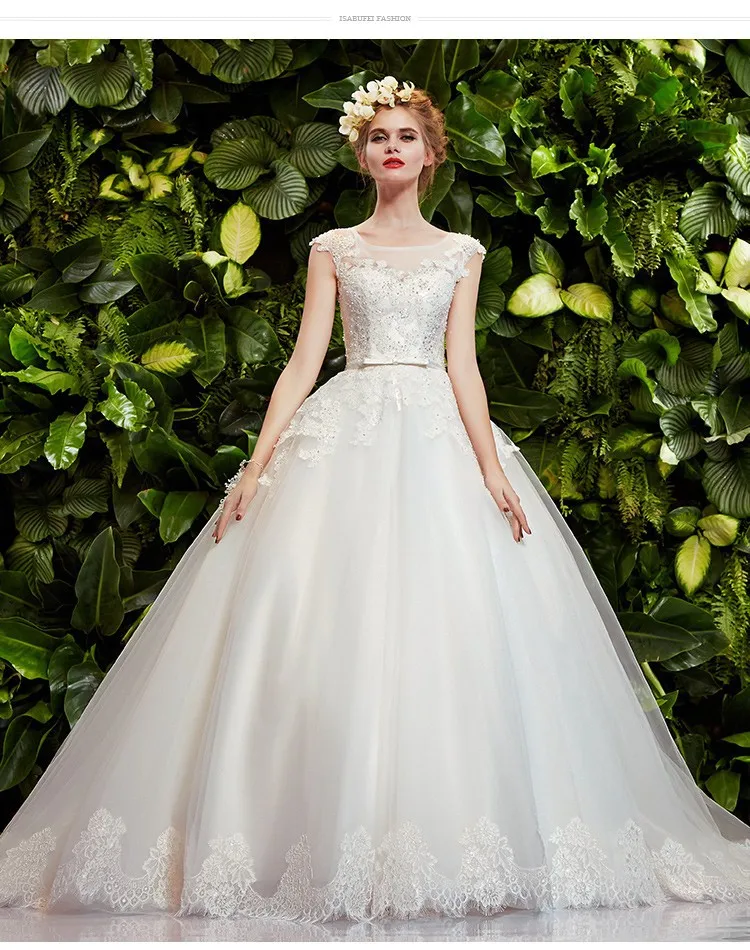 Свадебное бальное платье с бисерной аппликацией, романтическое сексуальное платье vestido de novia Casamento, кружевное платье с коротким рукавом для матери невесты