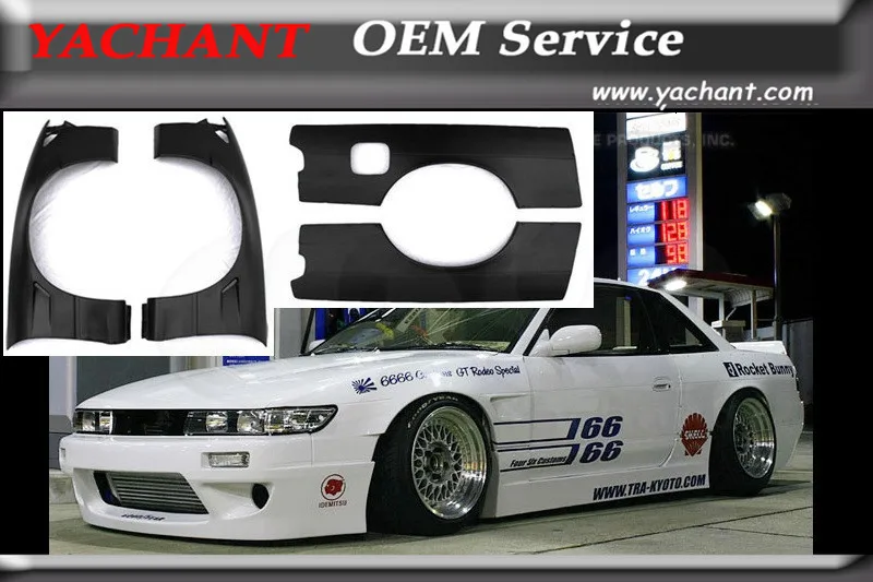 

Комплект крыльев из стекловолокна FRP, 4 шт., подходит для 1989-1994 S13 Silvia PS13 RB V1 Style, переднее крыло и заднее крыло