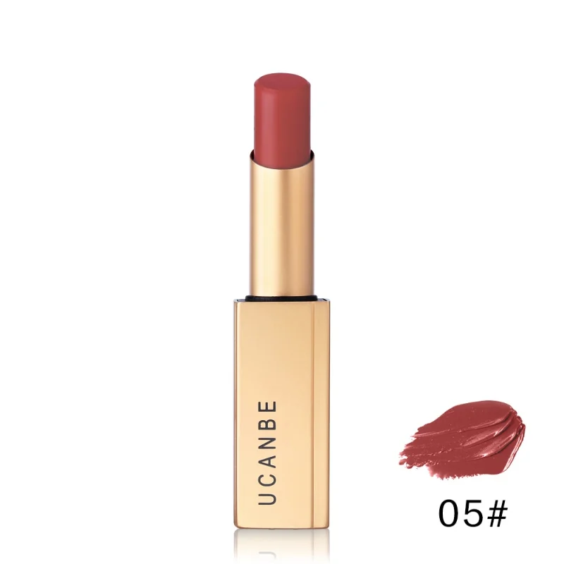 5 Colors Matte Lipstick Sexy Lasting Waterproof Non-Stick Cup Natural Small Gold Bares Lipstick Makeup Tool