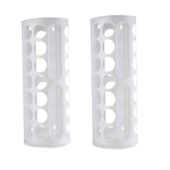 

2 Pack Wall Mount Bag Dispenser Large Capacity Plastic Bag Holder Multiple Large Holes for Easy Access Bags Great for Storing Sh