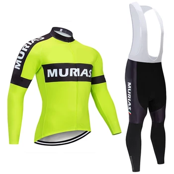 

Winter 2020 MURIAS TEAM CYCLING Jersey 20D bike pants set Ropa Ciclismo MENS thermal fleece pro BICYCLING jersey Maillot wear