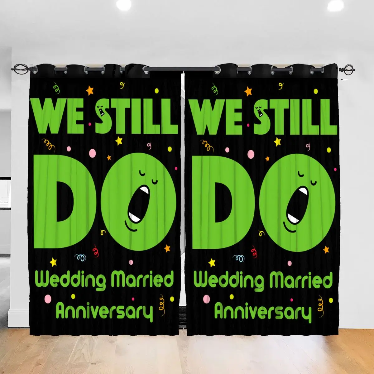 

Living Room Sun Block Curtain We Still Do Wedding Married Anniversary Light Shading Bedroom Blackout Window Curtains 52x72In