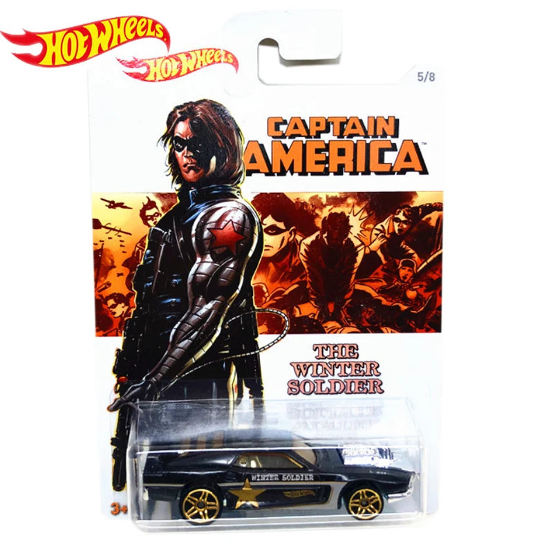 Подлинные горячие колеса Капитан Америка Мстители фильм классический автомобиль анимация Коллекция серии сплав автомобиль игрушки для детей DJK75 - Цвет: Emted