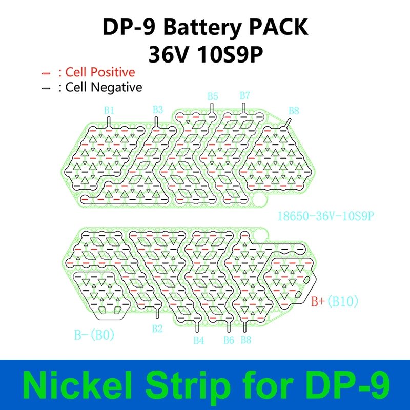 Nikkel csík számára polly Data processing Üteg 36V 48V 52V 10-es évek 13S 14S Vastagság 0.15mm számára DIY DP-6 DP-9 DP-2170-5C e-bike Üteg Pakli