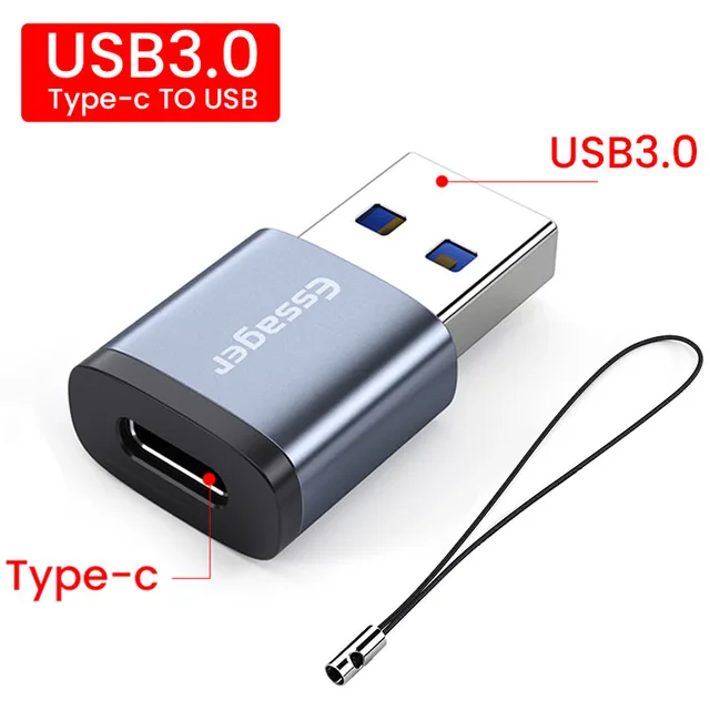 Essager USB 3.0 Type-C OTG Adapter Type C USB C Male To USB Female Converter For Macbook Xiaomi Samsung S20 USBC OTG Connector Type C to USB 3.0