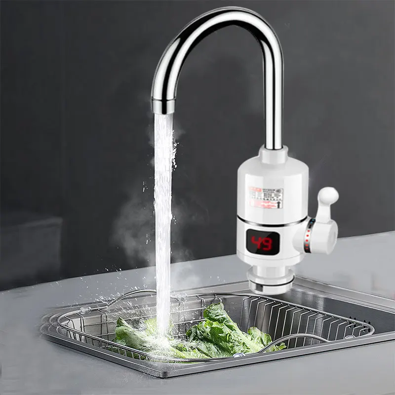 New Electric Kitchen Water Heater Tap Instant Hot Water Faucet Heater Cold Heating Faucet Tankless Instantaneous Water Heater