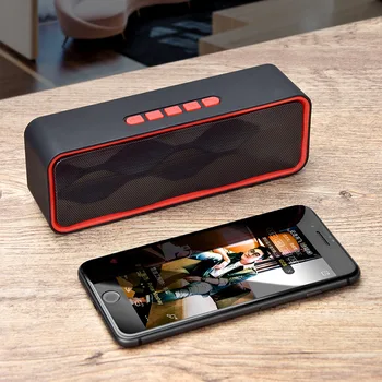 

SC 211 Portable Bluetooth Wireless Speaker Better Bass Sound System 3D Stereo Music Surround Support Bluetooth,TF AUX USB