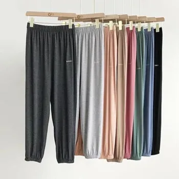 

Summer Sleep Bottom Women Modal Long Pant Home Pajamas Soft Slip Pants Big Size Casual 2020 New Fashion Sleepwear