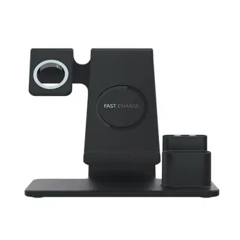 

3 In 1 Qi Wireless Charging Pad 10W Fast Charger For Samsung For IPhone For Apple Watch Airpods Dock Stand