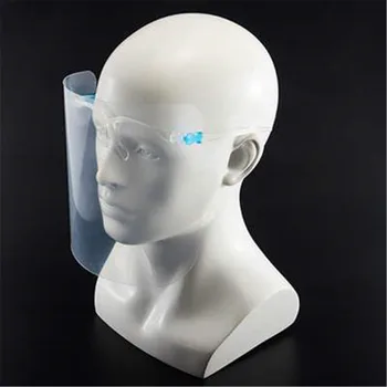 

US Hot 100pcs Anti-fog PET Protective Goggles Face Shield Oil Splash Hairdressing Cap Droplet Anti-saliva In Stock Transparent