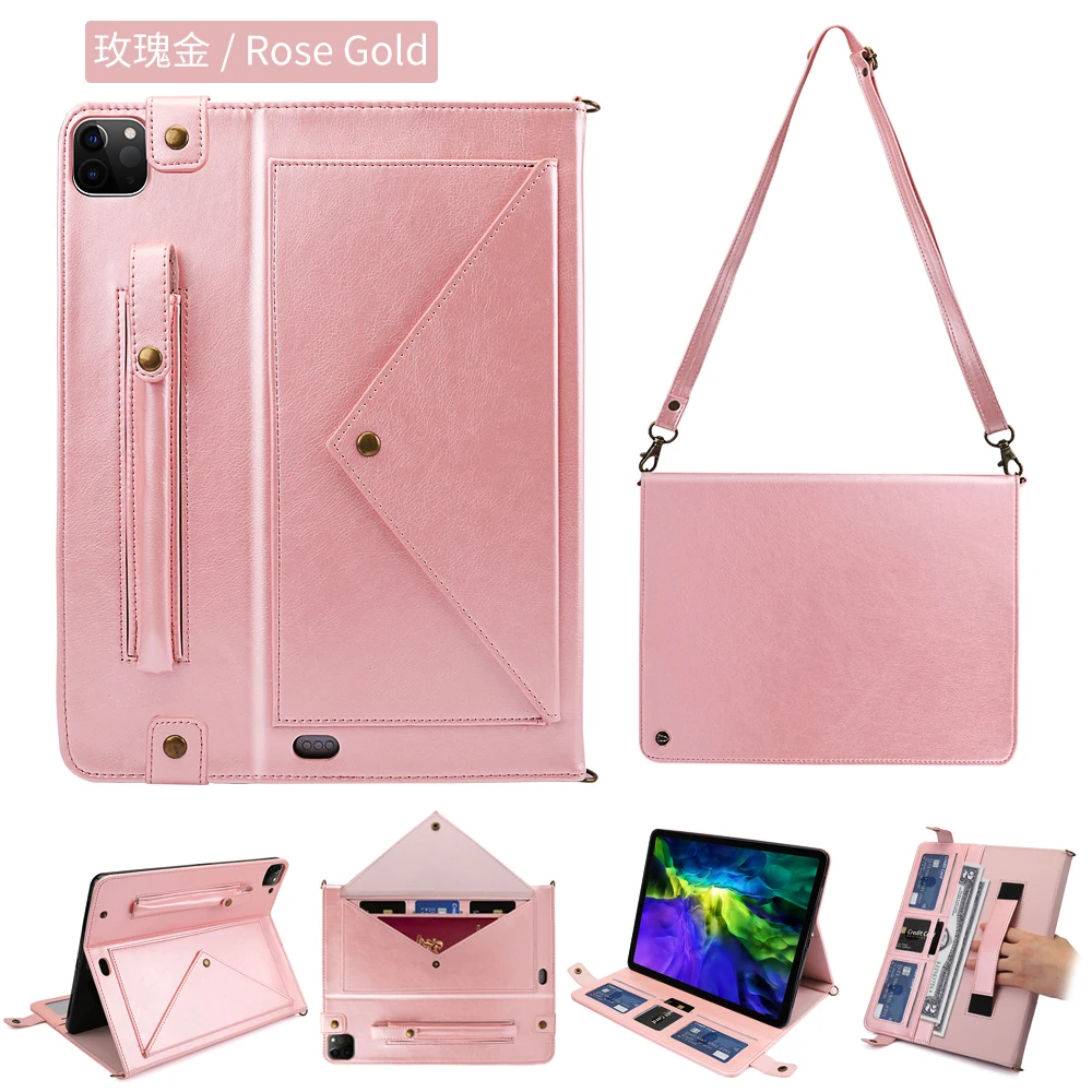 

For iPad Pro 12.9 11 Case 2020 cover with Pencil Holder Belt Business Leather Smart Cover Protective for iPad Pro 12.9 11 inch