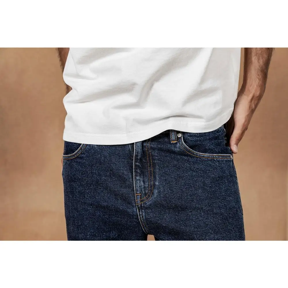 Ceny SIMWOOD 2019 jesień zima nowe, dżinsowe mężczyźni moda klasyczna dżins wysokiej jakości spodnie dżinsowe plus size 190408