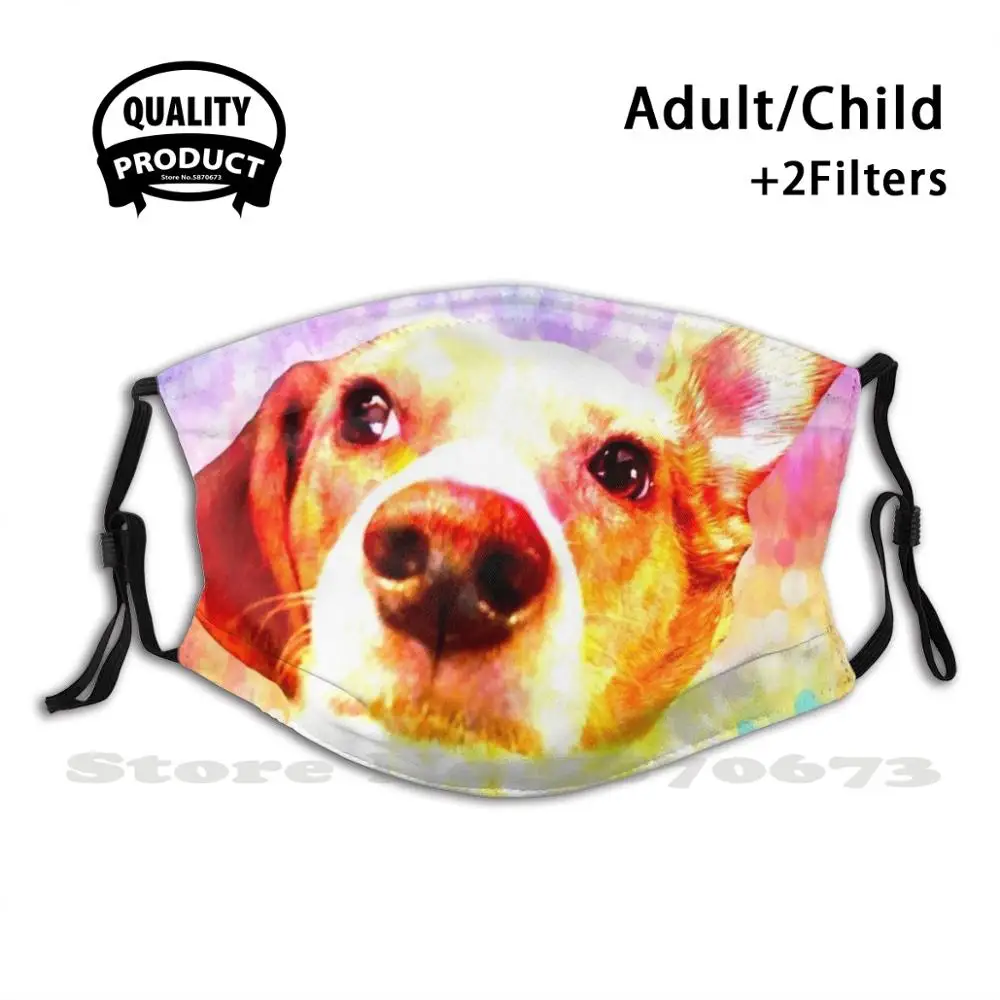 

Rainbow Beagle Reusable Mouth Mask Filter Cool Funny Masks Dogs Dog Puppies Puppy Rainbow Beagle Beagle