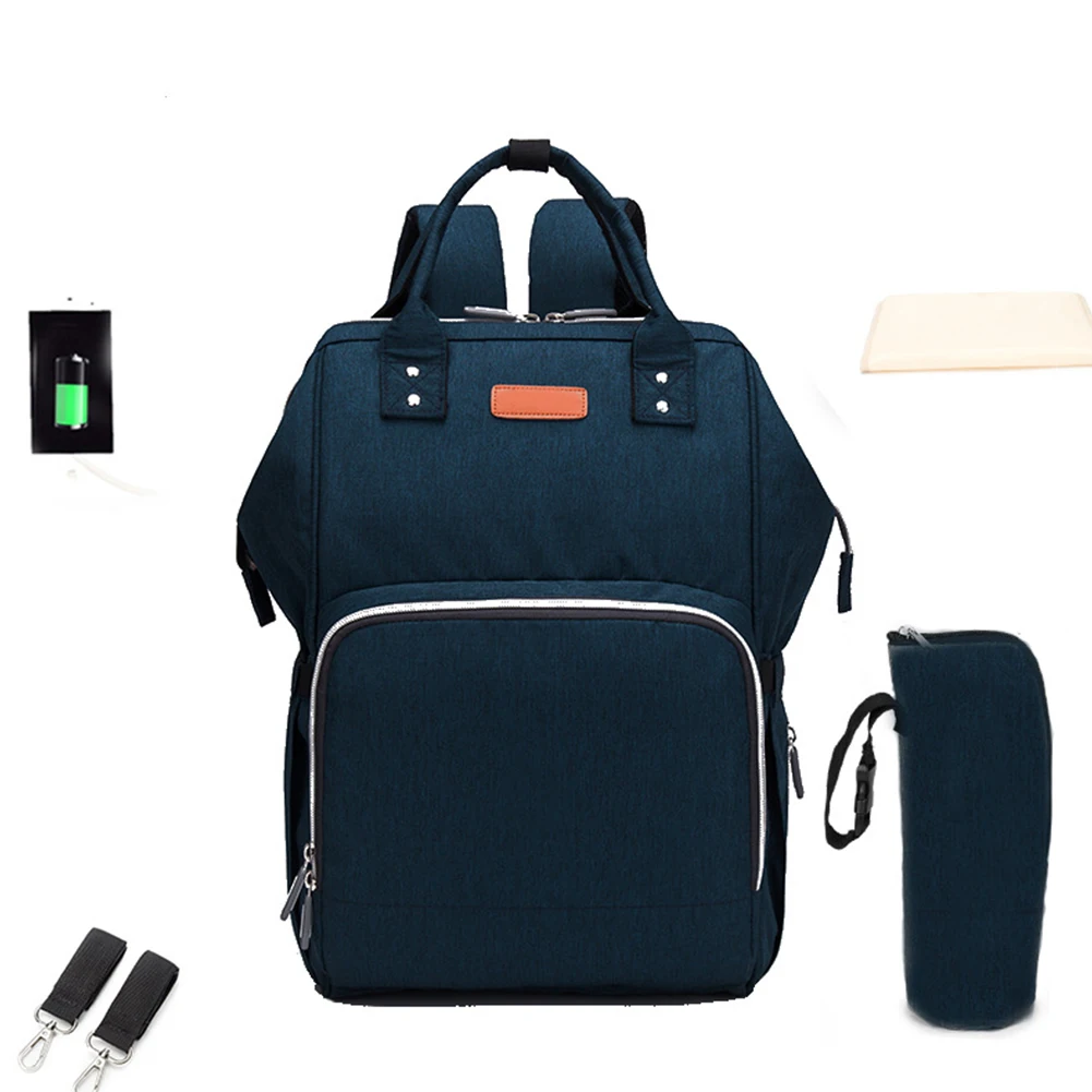 

Nappy Solid Diaper Bag Lightweight Waterproof Backpack Large Capacity Multi Pocket Fashion Mummy Baby Care Portable Nursing