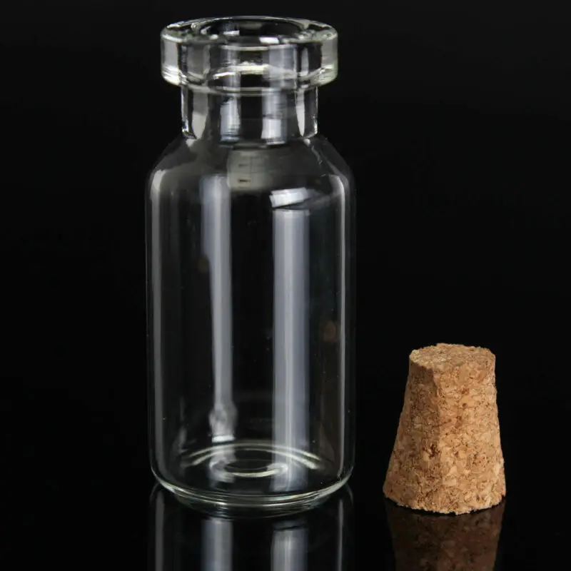 Mini Glass Bottles 50pcs 16x35mm Lovely Small Bottle Tiny Clear Empty Wishing Glass Message Vial With Cork Stopper 2ml mini Containers