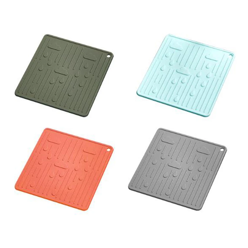 ПВХ подстаканник коврик набор цветной теплый изоляционный коврик полосатый рисунок облака мягкий водонепроницаемый четырехцветный Набор для украшения дома 4 шт
