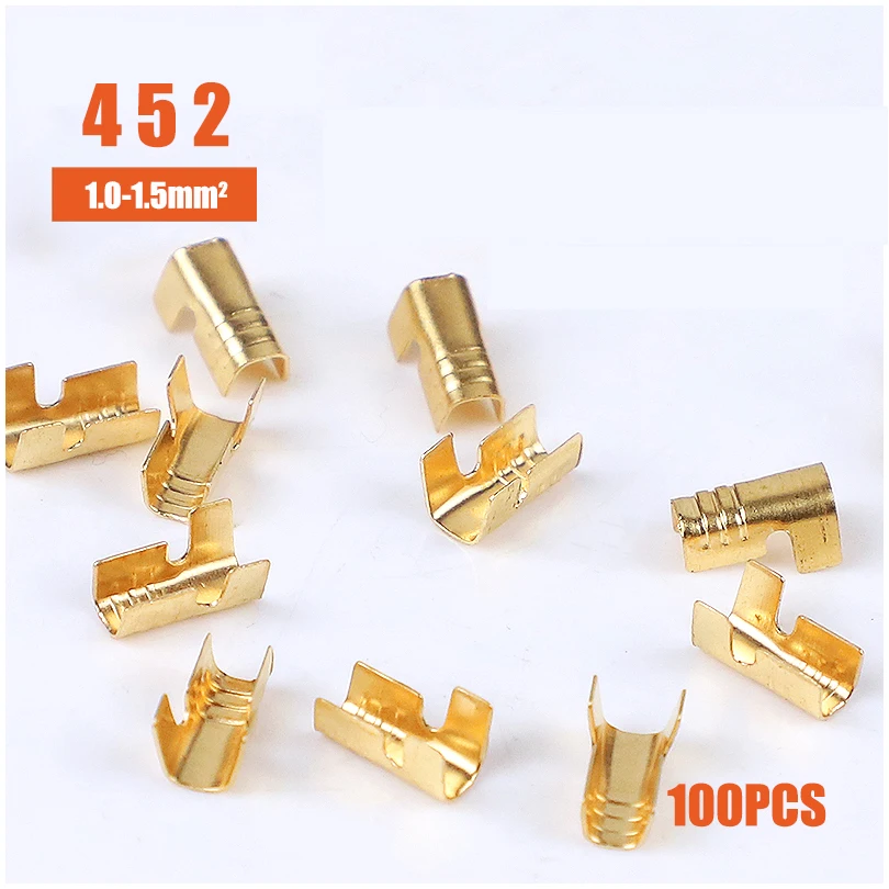 100PCS copper Ring insulated terminal Cable Wire Connector Crimp Termi_shciHAH$ 