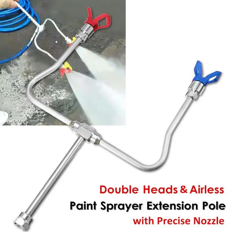 

Double Head Painter Spray Extension High Pressure Magical Stick Painter Professional Airless Spray Tip Gun Sprayer Tools