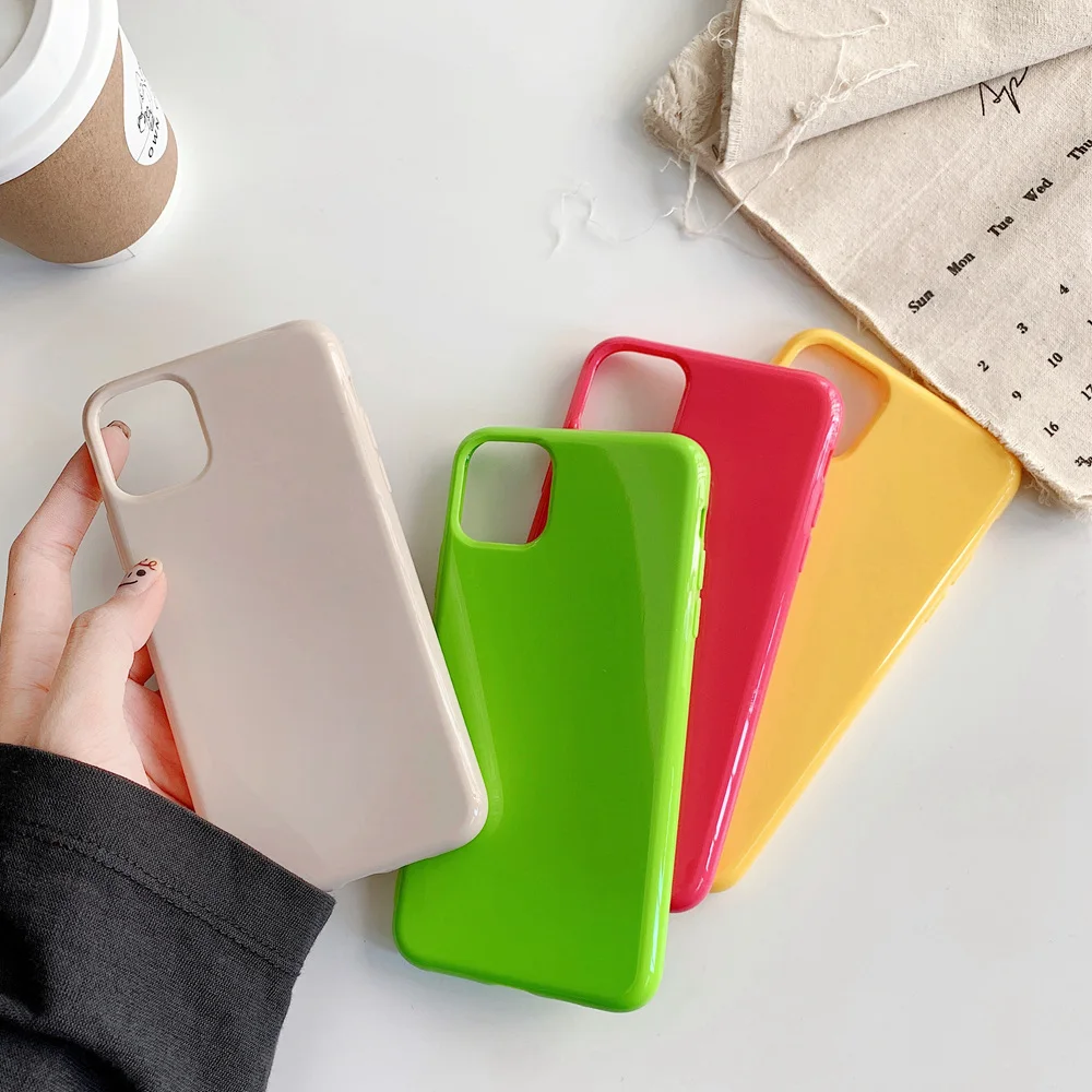 Candy Color Soft Silicone Jelly Phone Case for iPhone X XS XR 7 8 Plus Protective Glossy Back Cover for iPhone 13 11 12 Pro Max Candy Color Soft Silicone Jelly Phone Case for iPhone X XS XR 7 8 Plus Protective Glossy Back Cover for iPhone 13 11 12 Pro Max
