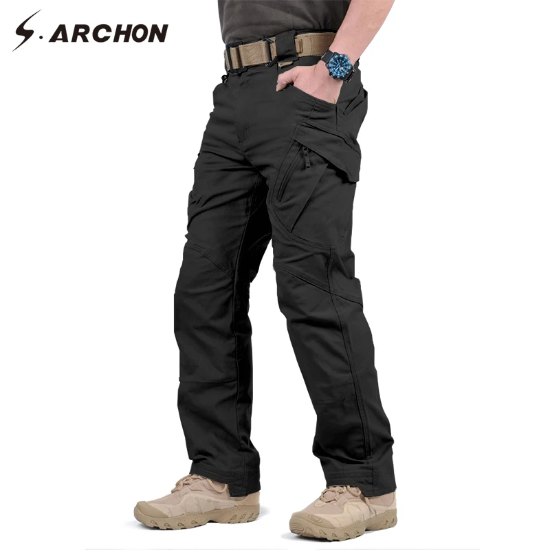 S. archon IX9 город военные тактические брюки карго мужские спецназ армейские брюки мужские повседневные много карманов стрейч хлопковые брюки