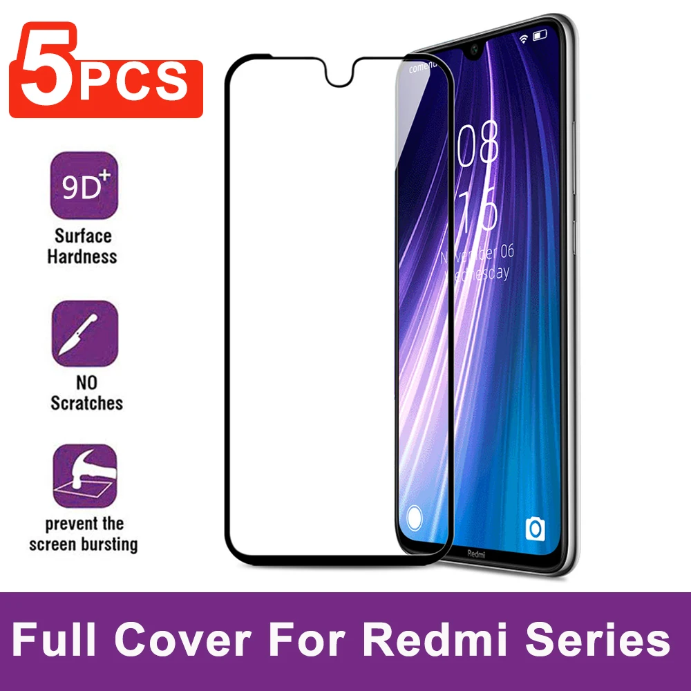 Полное покрытие стекла для Xiao mi Red Note 8 Pro 5 5A Защита экрана 9 Lite CC9 SE закаленное