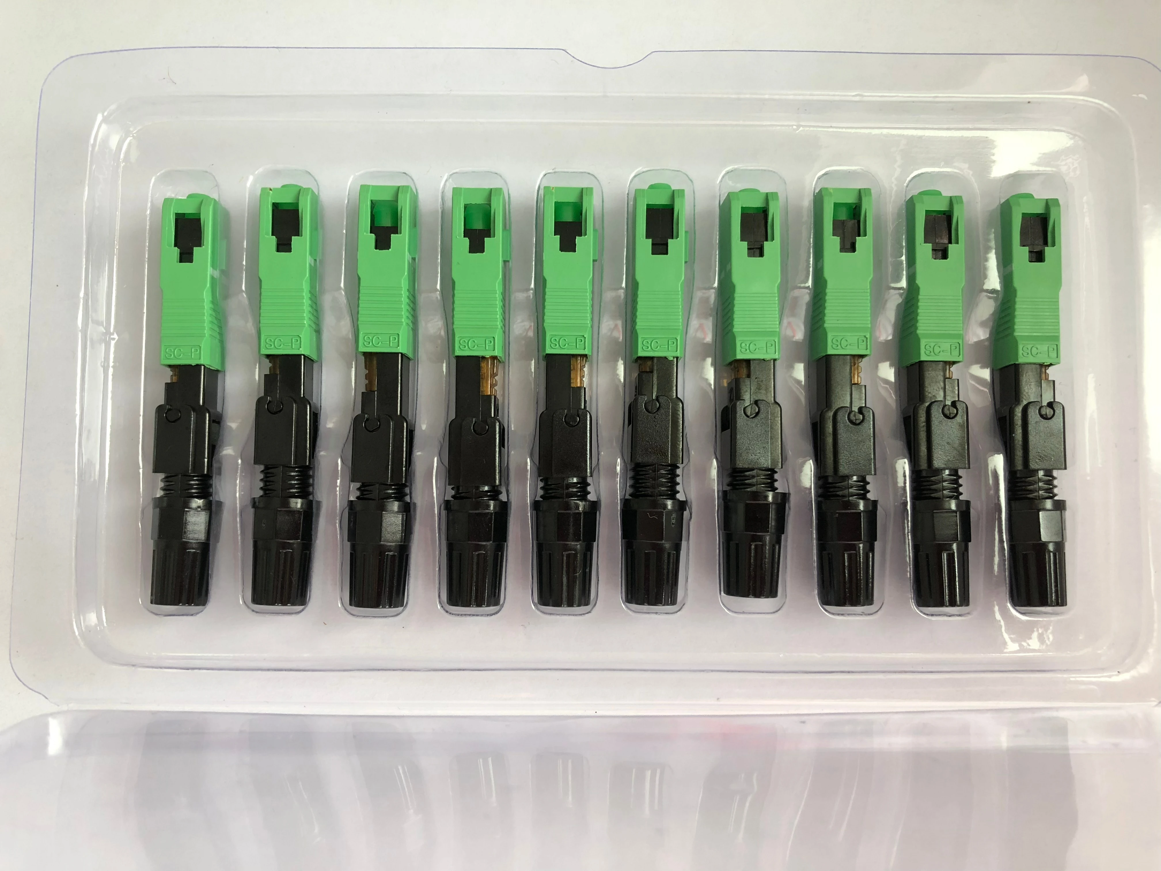 50PCS SC APC fiber optic APC/UPC Single-mode Fast connector FTTH Fiber Optic Quick Connector fibra optica | Мобильные телефоны и