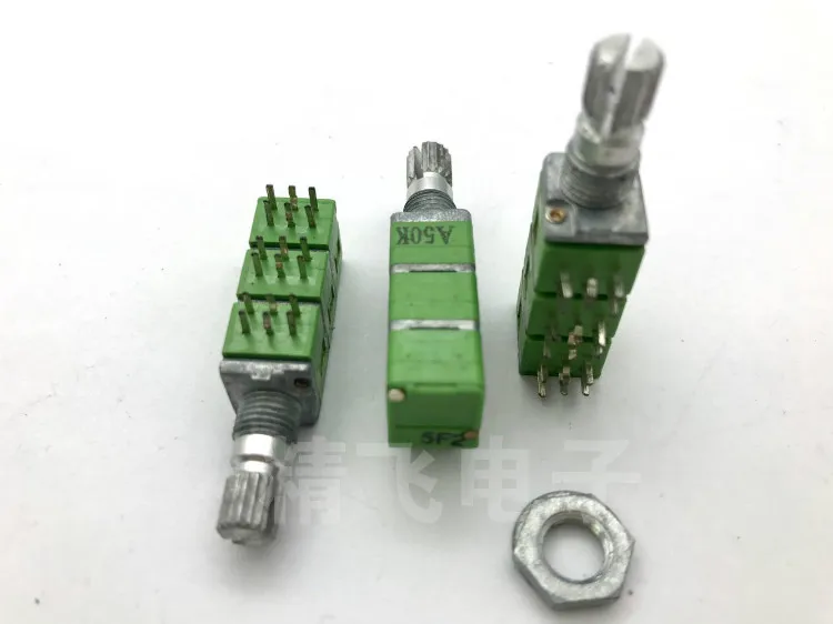 [BELLA] Taiwan ALPHA AK09 Precision 6 потенциометр A50K* 6 A50KX6 Длина оси 15 мм ручка в форме цветка сливы