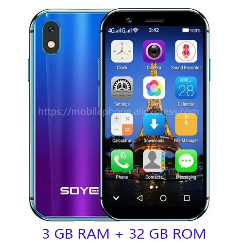 SOYES, новинка, XS Mini, 4G, смартфон, разблокированный, Android, смартфон, мобильный телефон, две sim-карты, Wifi, для лица, ID, Google Play, магазин, бесплатный Чехол, подарок - Цвет: XS-dazzle color-3-32