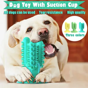 

Dog Toy Dog Chew Toys BIG Pet Dog Molar Tooth Cleaner Brushing Toothbrush Suction Cup Chew Toy Cleaning Teeth Safe Elasticity