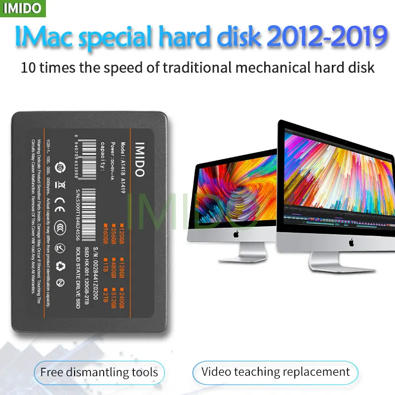 Disco Rigido Ssd 120 Gb Para Laptop Desktop Imac 21.5 "All-In-One 2012 -2019 Anni A1418 A1419 Ssd Portatile 1Tb 256Gb 512Gb 128Gb