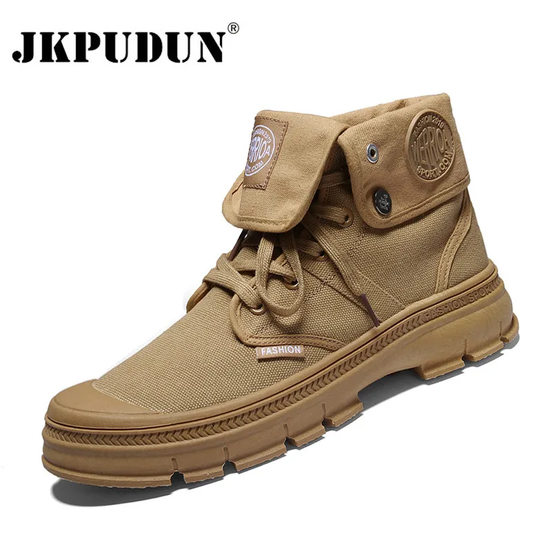 Tactical Boots Military Desert Winter Ankle Boots Men Outdoor Canvas
Shoes for Men Breathable Wearable Hunting Boots JKPUDUN