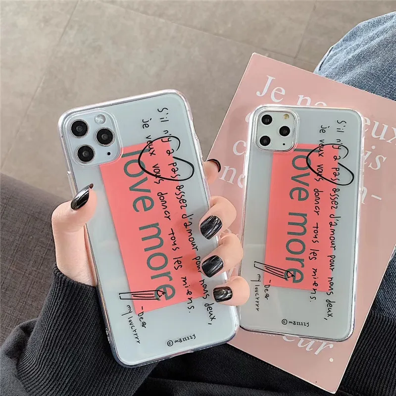 Милый простой чехол для телефона с надписью iphone 11 Pro max iPhone X XR XS Max 7 8 6 6s plus Модный