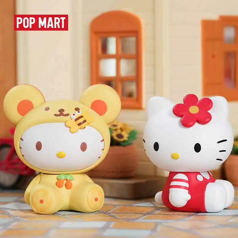 POPMART Sanrio HelloKitty 45th Anniversary Series Toys Figure Blind Box Cute Birthday Gift free shipping