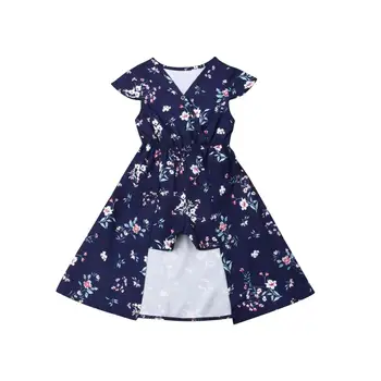 

New Baby Girl 1-4 years old Spring fashion Clothes Princess Girls sleeves floral dress