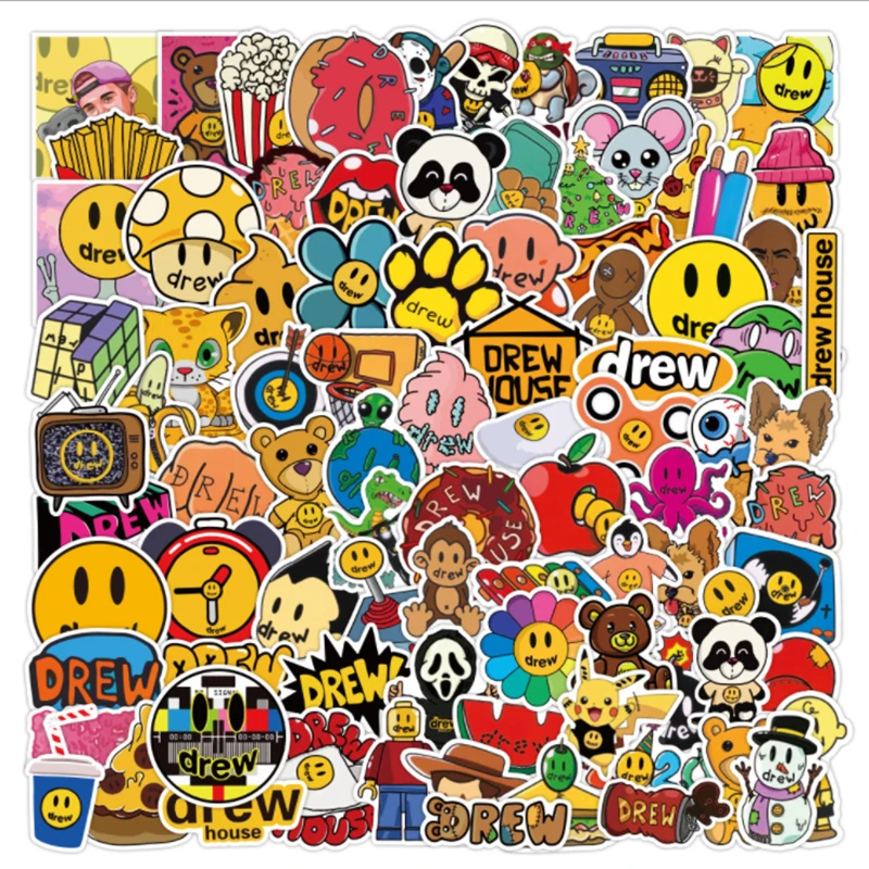 Justin Bieber-pegatinas de equipaje impermeables para niños y niñas, 50/103 Uds., grafiti, monopatín, Maleta de viaje, teléfono, portátil, Juguetes