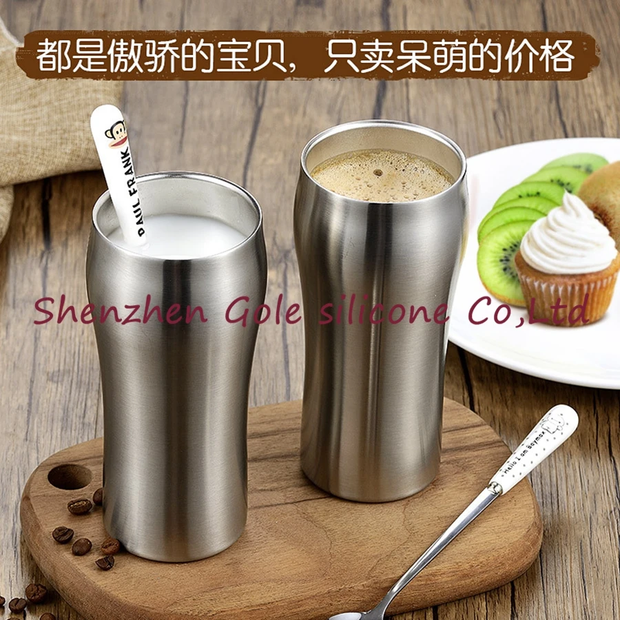 50pcs High Quality Double Wall 400ml Stainless Steel Beer Mug Coffee Cup Keep Drink Hot and Cold Cooler Novetly Gifts | Дом и сад