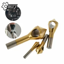 

New woodworking tool, metal drill bit reaming and chamfering tool, titanium coated center reaming and chamfering tool
