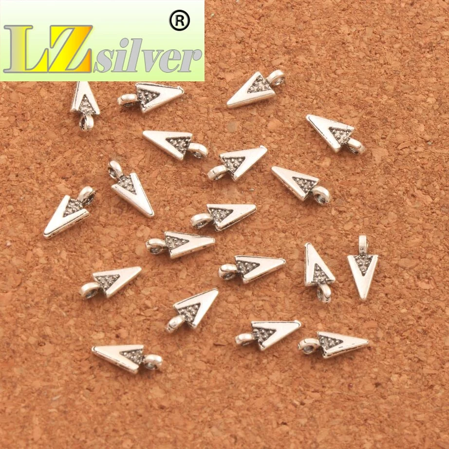 Little Triangular Arrow Charm Beads 9.9x4.6mm 1000PCS zinc alloy Pendants Jewelry DIY L462