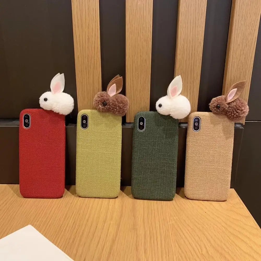 

2019 new Cartoon cloth phone case for iphone X XR XS MAX 6 7 8 6S Plus 7S Plus 8S Plus