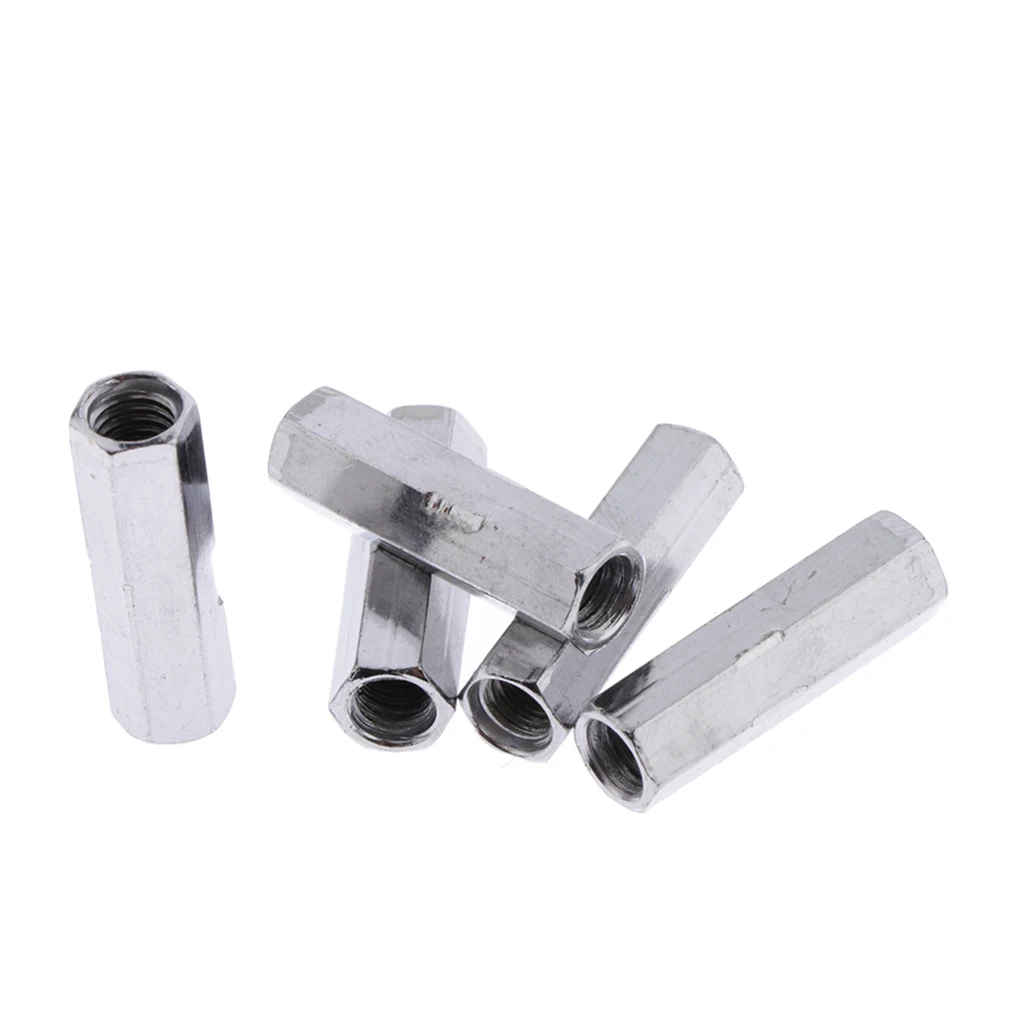 5  Pieces Hi-hat Long Hex Nut Screw Wire Connecting Rod Drum Set Kit Parts 