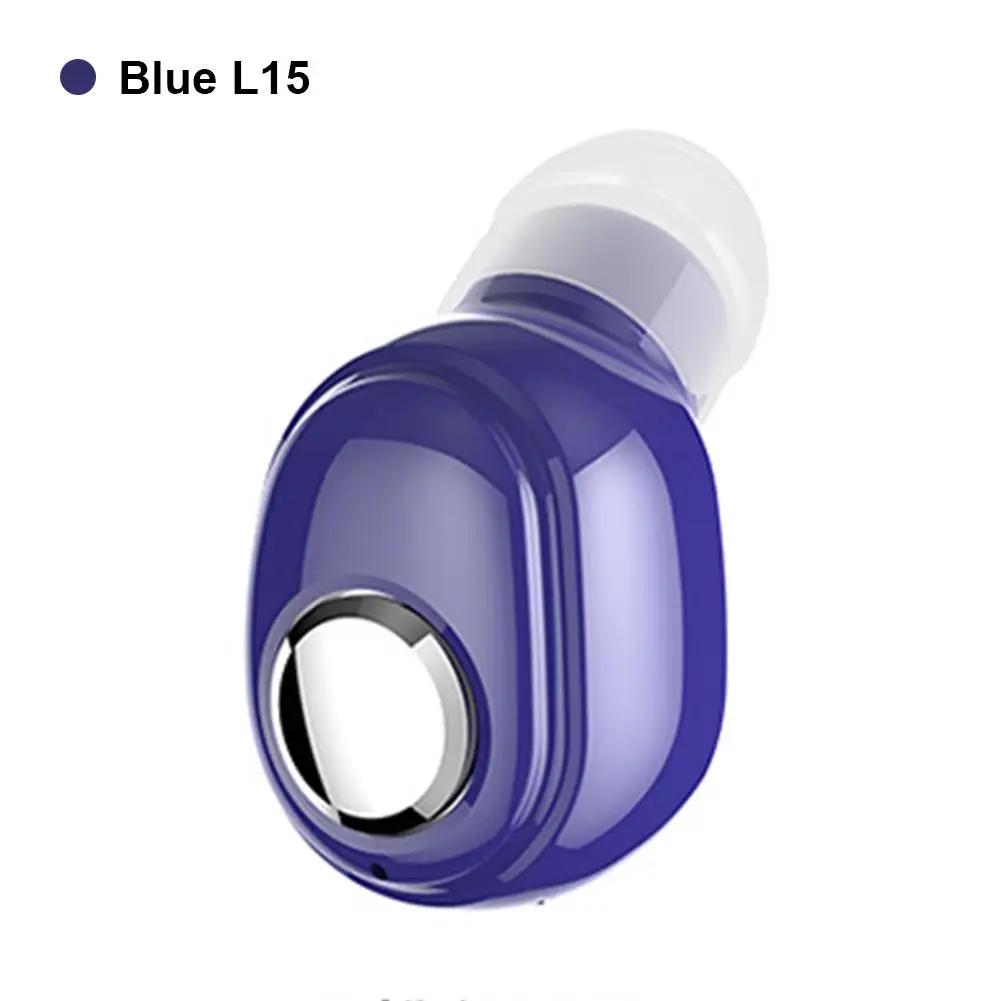 Blue Мини-наушники-вкладыши Bluetooth 5,0, Hi-Fi Спортивная беспроводная гарнитура с микрофоном, наушники-вкладыши, стерео наушники для смартфонов - Цвет: Blue