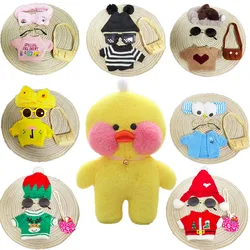 Lalafanfan ropa para pato de 30cm, accesorios de animales de peluche con bolsa para la diadema, sombrero Weater, juguetes para niños y niñas, novedad
