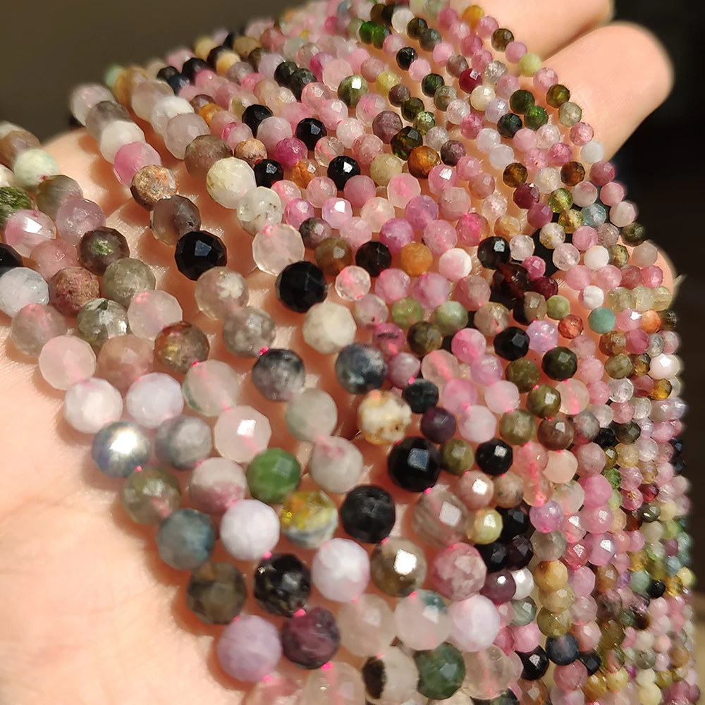 Faceted Blue Natural Sandstone Beads for Jewelry Making - Handmade Waist Beads, Women's Stone Beads Collection