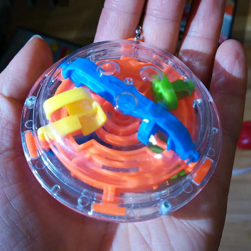 Новый пластиковый мини 3D магический вращающийся шар лабиринт куб для детей и взрослых IQ Обучение портативный брелок развивающие игрушки